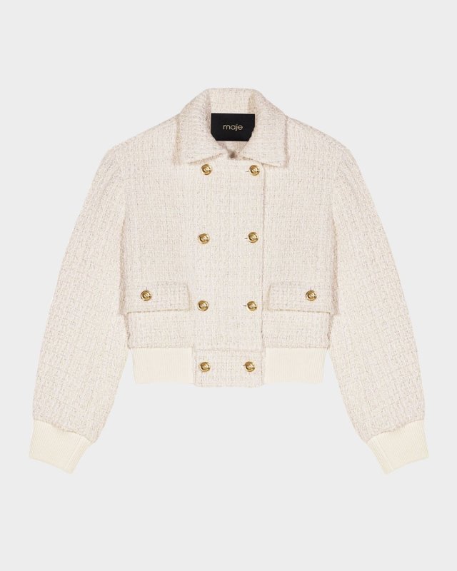 Badeira Tweed-Effect Cropped Jacket